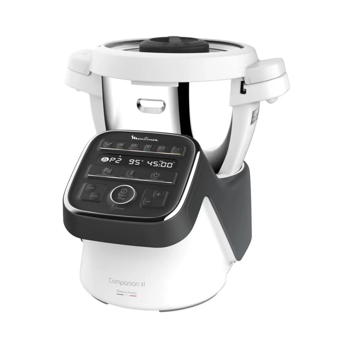 MOULINEX – Robot de cocina multifunción MOULINEX HF80C800 Companion XL Negro, 3 l de capacidad, 12 programas, gazpacho, risotto