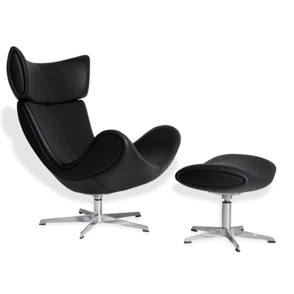 Sillón de diseño Emola Lounge Chair en Cuero italiano