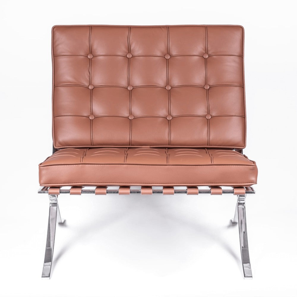 Silla de Cuero Barcelona Cognac