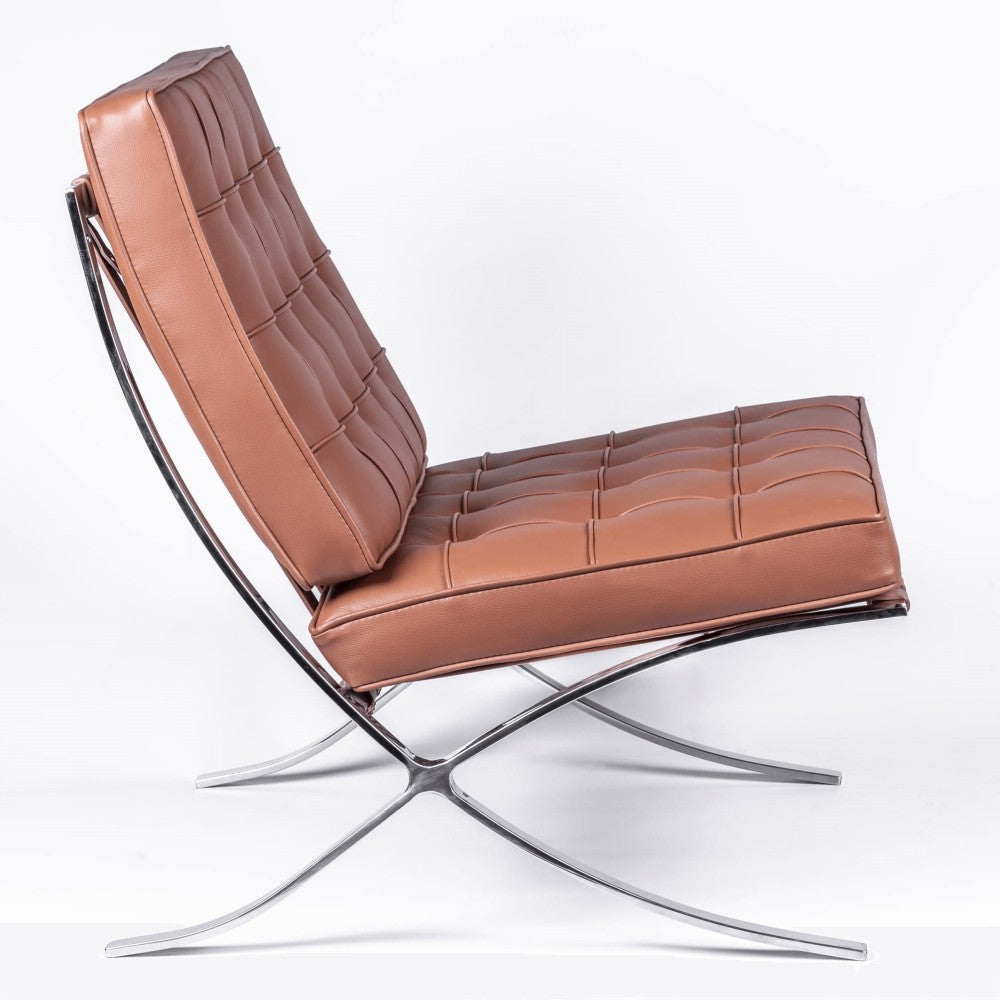 Silla de Cuero Barcelona Cognac