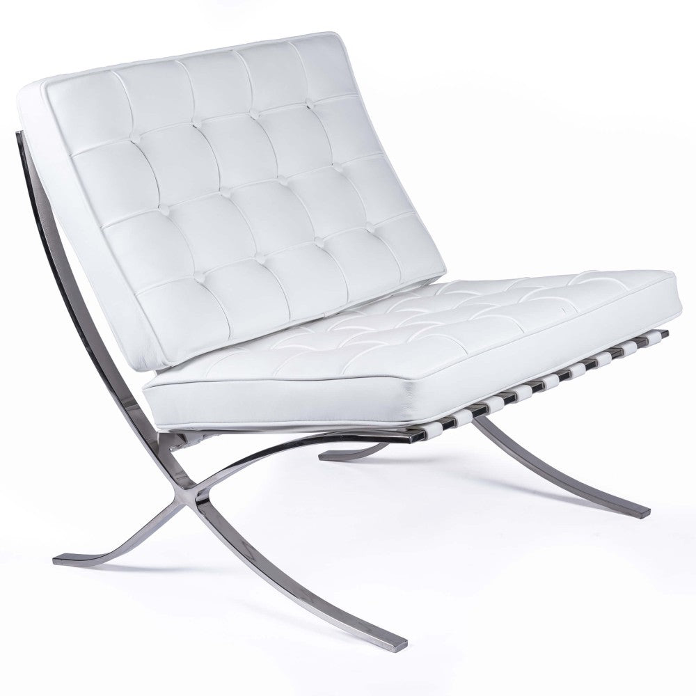 Chaise Barcelona Chair HQ en Cuir Fleur Italien