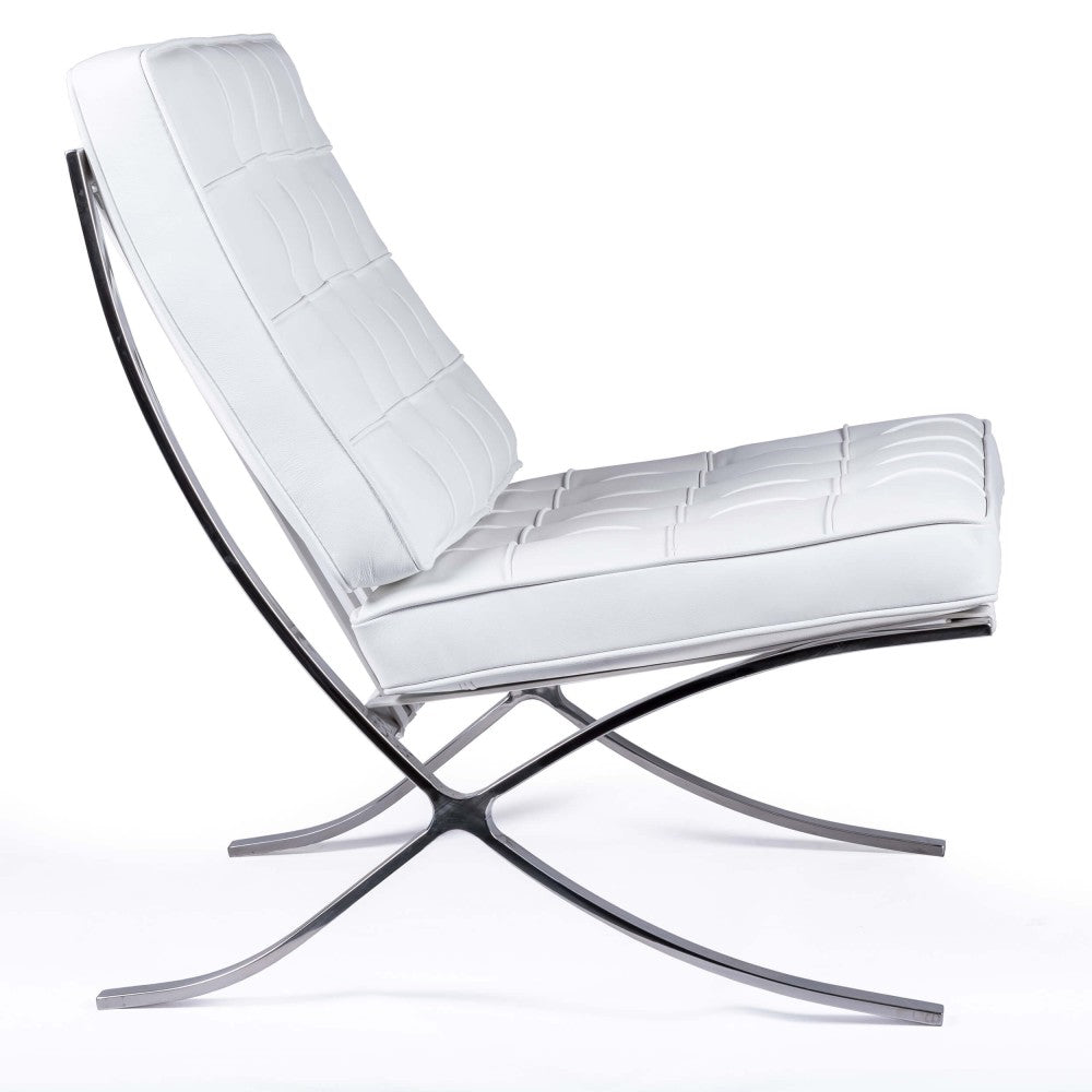 Chaise Barcelona Chair HQ en Cuir Fleur Italien