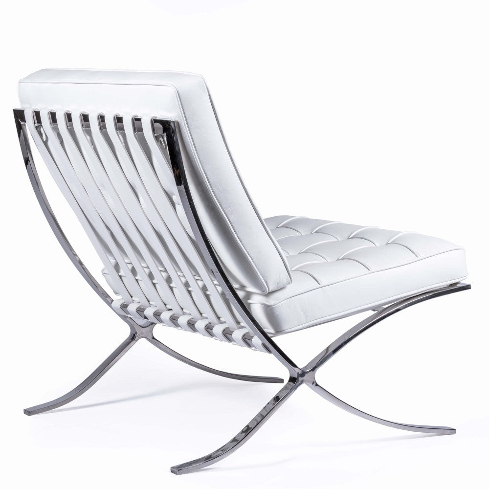 Chaise Barcelona Chair HQ en Cuir Fleur Italien