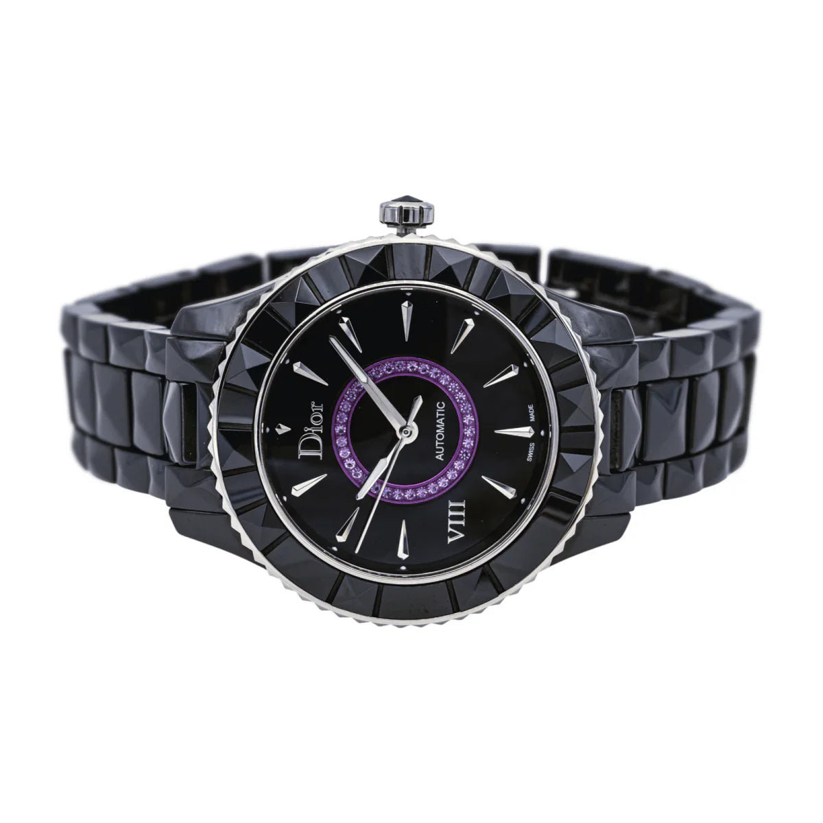 Reloj DIOR «VIII» de cerámica, zafiro y amatista