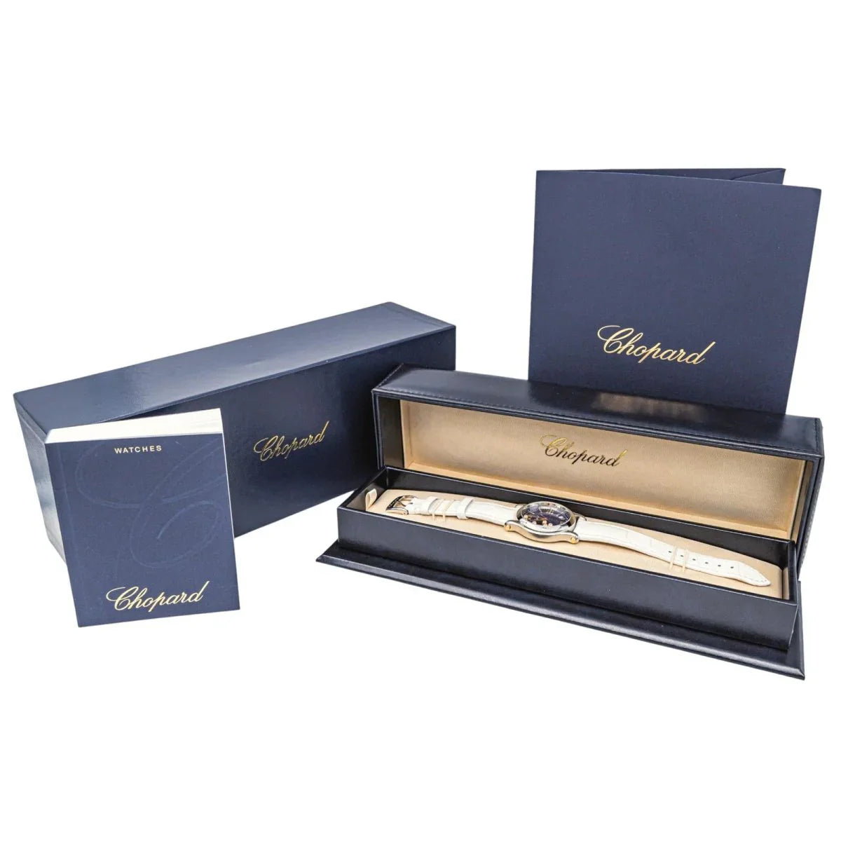 Reloj CHOPARD «Happy Sport» de oro rosa, acero, zafiro, cuero y diamantes