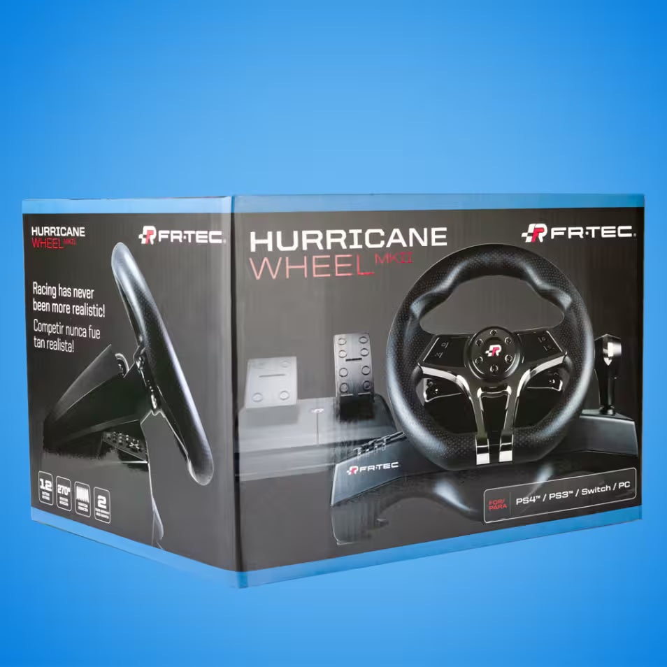 Blade Gaming Hurricane MKII Negro Volante + Pedales Nintendo Switch, PC, PlayStation 4, Playstation 3