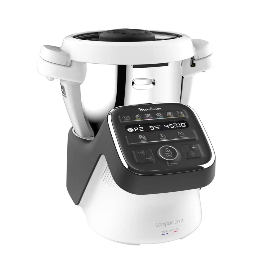 MOULINEX – Robot de cocina multifunción MOULINEX HF80C800 Companion XL Negro, 3 l de capacidad, 12 programas, gazpacho, risotto