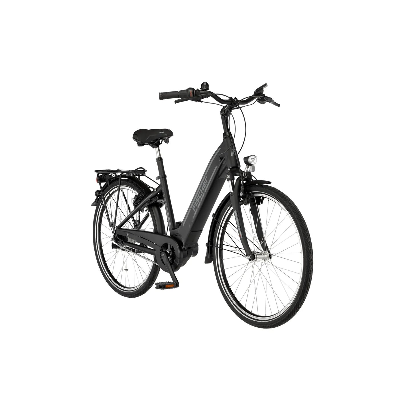Bicicleta eléctrica Pedelec City CITA 4.1i, altura del cuadro 44 cm, 28 pulgadas, batería 504 Wh, motor central, entrada baja, cambios de buje, pantalla LCD, color negro