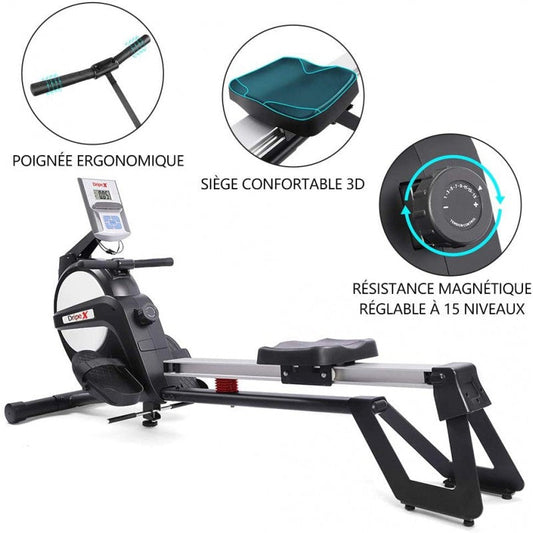 Máquina de remo YOLEO, máquina de remo de interior, sistema de freno magnético