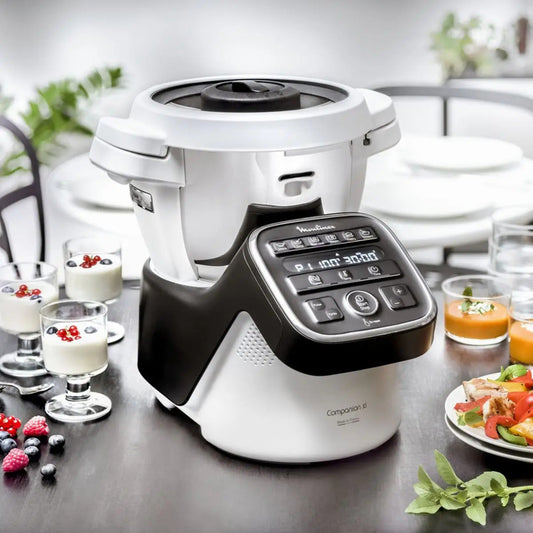 MOULINEX – Robot de cocina multifunción MOULINEX HF80C800 Companion XL Negro, 3 l de capacidad, 12 programas, gazpacho, risotto