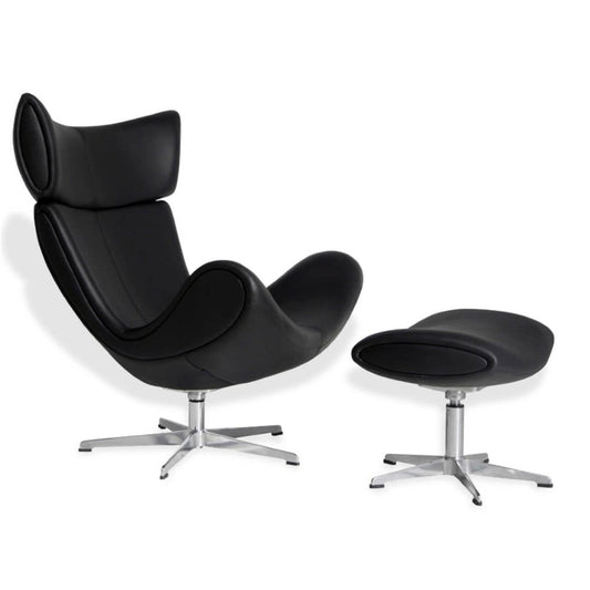 Sillón de diseño Emola Lounge Chair en Cuero italiano