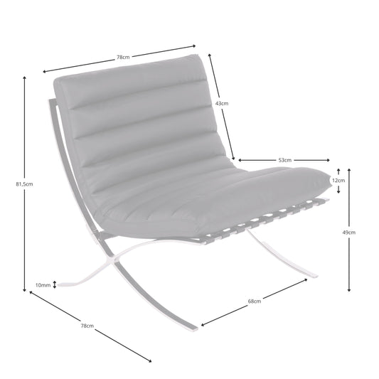 Fauteuil design en cuir synthétique – Madrid