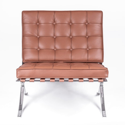 Silla de Cuero Barcelona Cognac