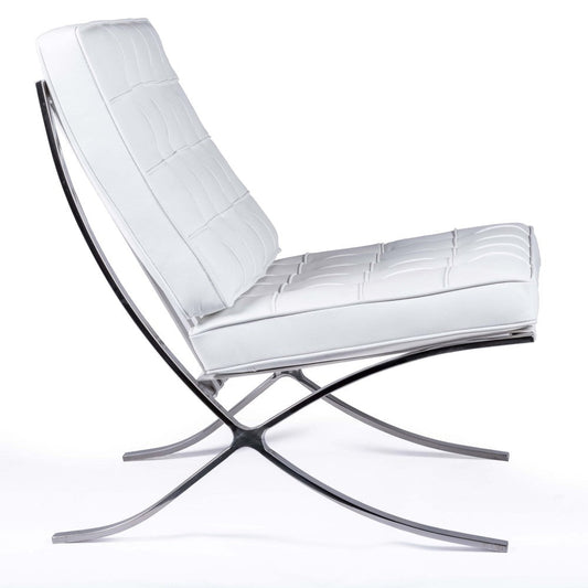Chaise Barcelona Chair HQ en Cuir Fleur Italien