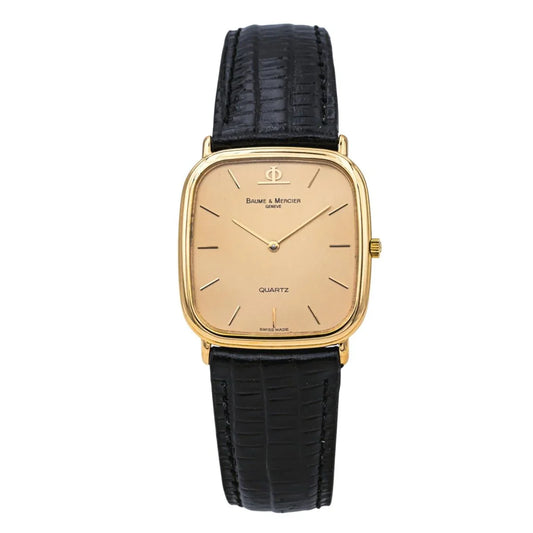Reloj BAUME & MERCIER de oro amarillo, cuarzo y piel