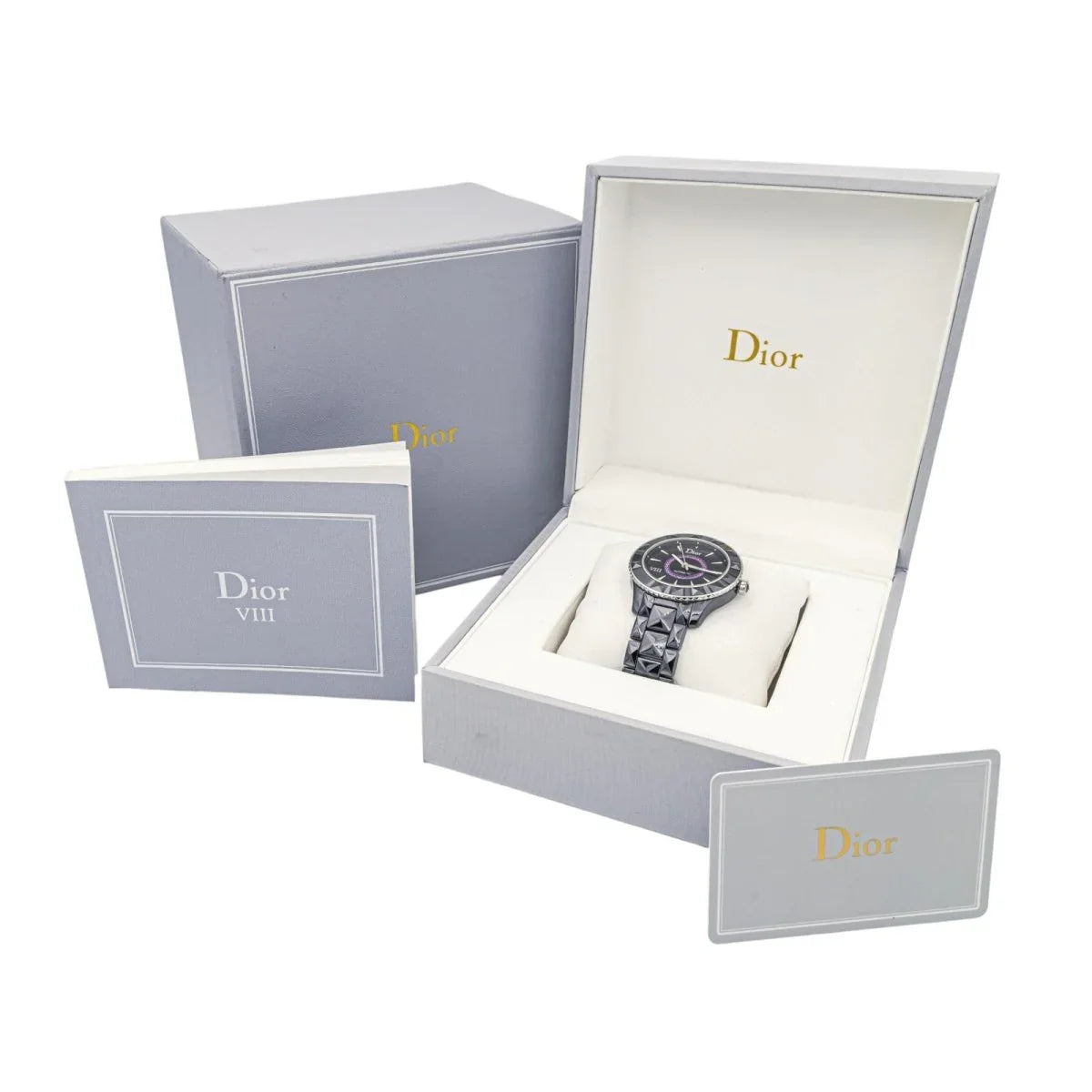 Reloj DIOR «VIII» de cerámica, zafiro y amatista