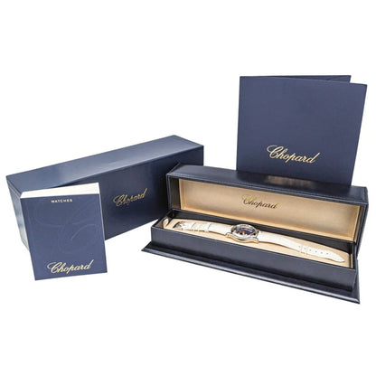 Reloj CHOPARD «Happy Sport» de oro rosa, acero, zafiro, cuero y diamantes