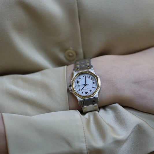 Reloj CARTIER «Santos» de oro amarillo y acero