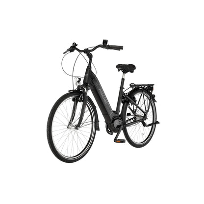 Bicicleta eléctrica Pedelec City CITA 4.1i, altura del cuadro 44 cm, 28 pulgadas, batería 504 Wh, motor central, entrada baja, cambios de buje, pantalla LCD, color negro