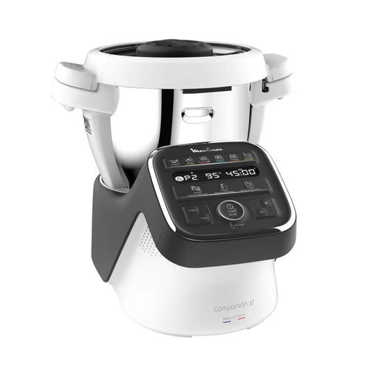 MOULINEX – Robot de cocina multifunción MOULINEX HF80C800 Companion XL Negro, 3 l de capacidad, 12 programas, gazpacho, risotto