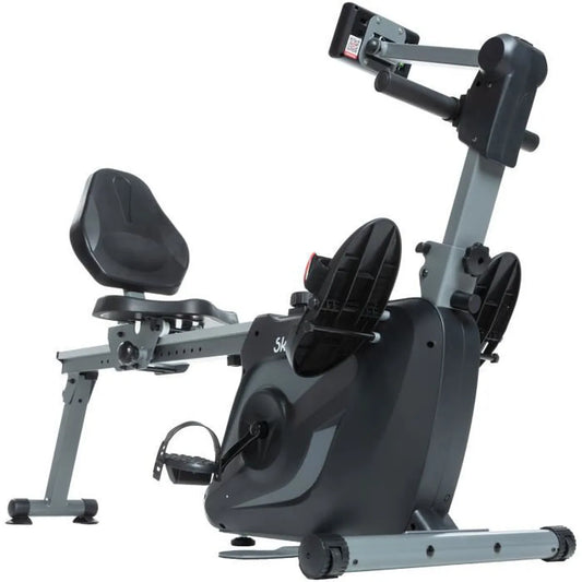 Máquina de remo 3 en 1 Skandika Vinur Fitness Equipment, bicicleta semirreclinada, entrenamiento de fuerza, plegable, peso de volante de inercia de 8 kg